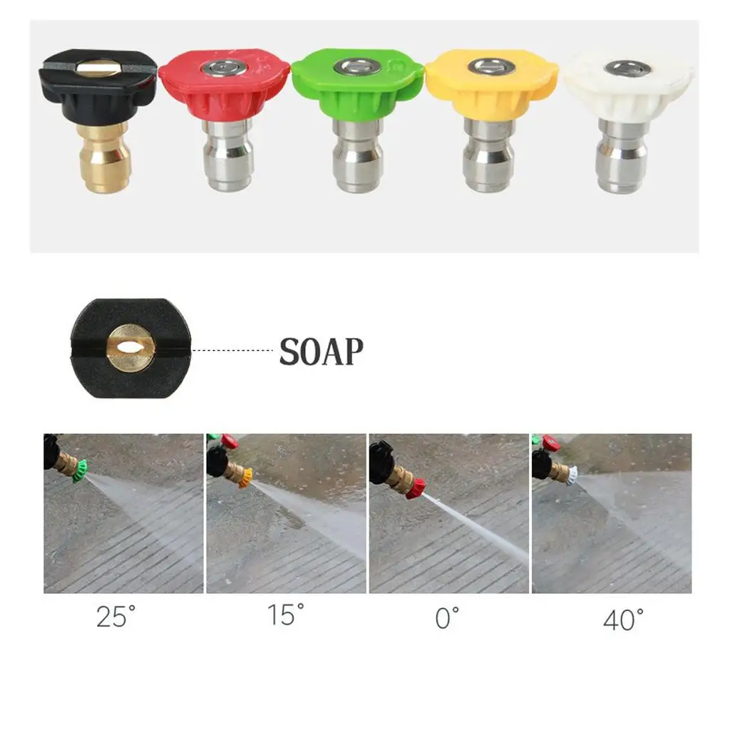 

High Pressure Washer Extension Set Spray Nozzle Tips Kit for