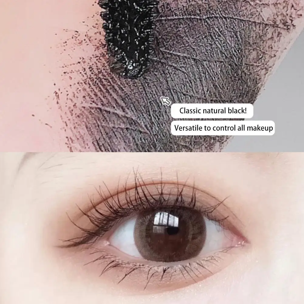 Rímel preto à prova d'água, longa duração, fibra de seda, extensão de cílios, alongamento, curvador, maquiagem cosmética ﻿