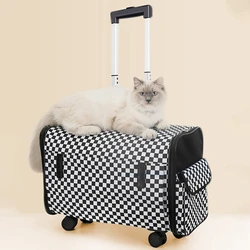 EDENPETZ Load 15KG Pet Dog Trolley 4 Universal Wheels Big Pet Travel Case Cat Dog Stroller