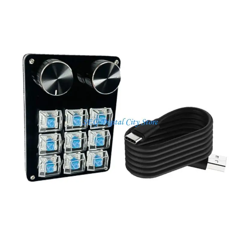 U75B Keyboards Bàn phím Macro có thể điều chỉnh núm điều chỉnh cho các lệnh chơi game chính xác