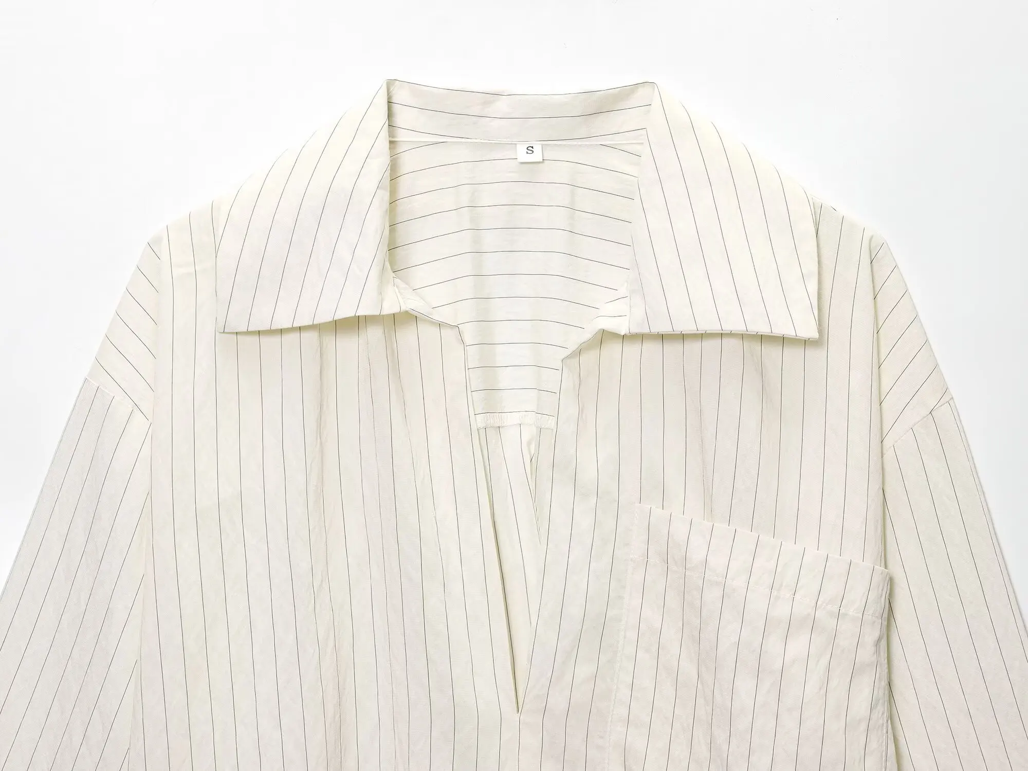 Dave&Di Summer Shirt Fashion Ladies Nordic Minimalist Lazy Striped Shirt Loose Casual Blouse Women Pullover Top