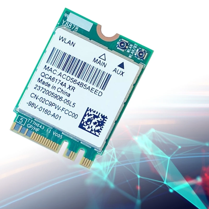 Card Mạng NGFF M.2, Mô-đun WiFi 802.11AC 867M 4.1 Băng tần kép 2.4G