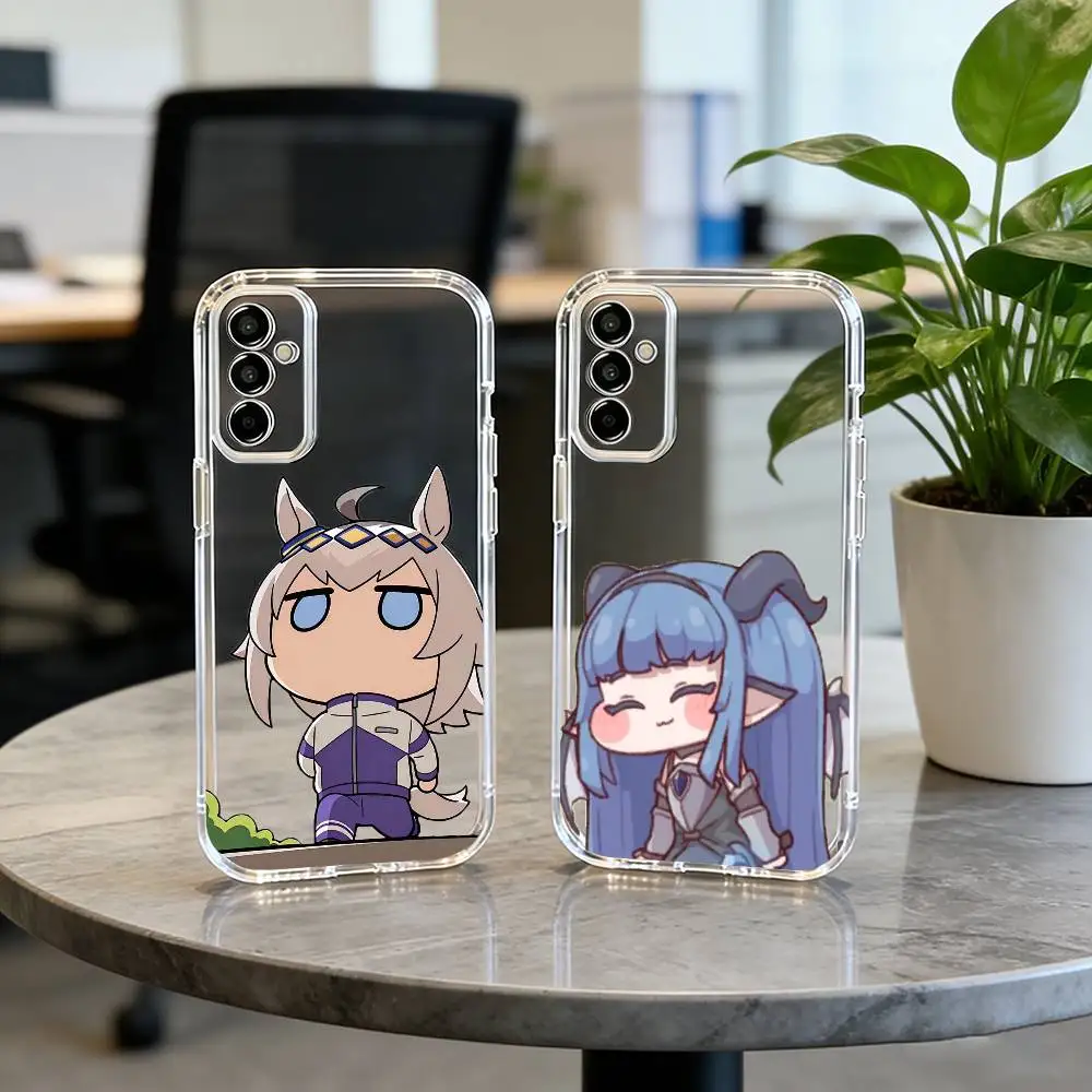 Game T-Trickcal Chibi Go Phone Case For SamsungA10,12,20,21S,30,31,40,50,51,52,70,71 Transparent Cover