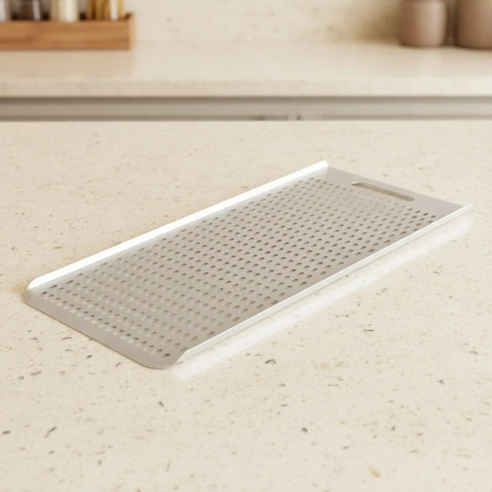 Baking Pizza Peel with Aluminum Alloy Construction Perforated Flatboard and Built-in Finger Slot for Simple Kitchen Use