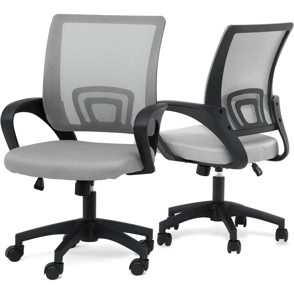 Computer Oice Chair Set o 2, Ergonomic Desk Chair with Rolling Wheels, Mesh Back Support and Height Adjustable, Small and Comy o