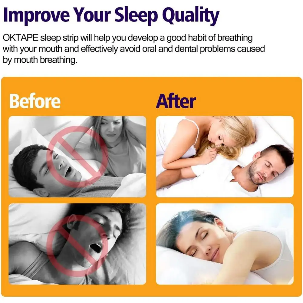 2Boxes  Anti-Snoring Stickers For Children Adult Night Sleep Lip Nose Breathing Improving Patch Mouth Correction Sticker Ta