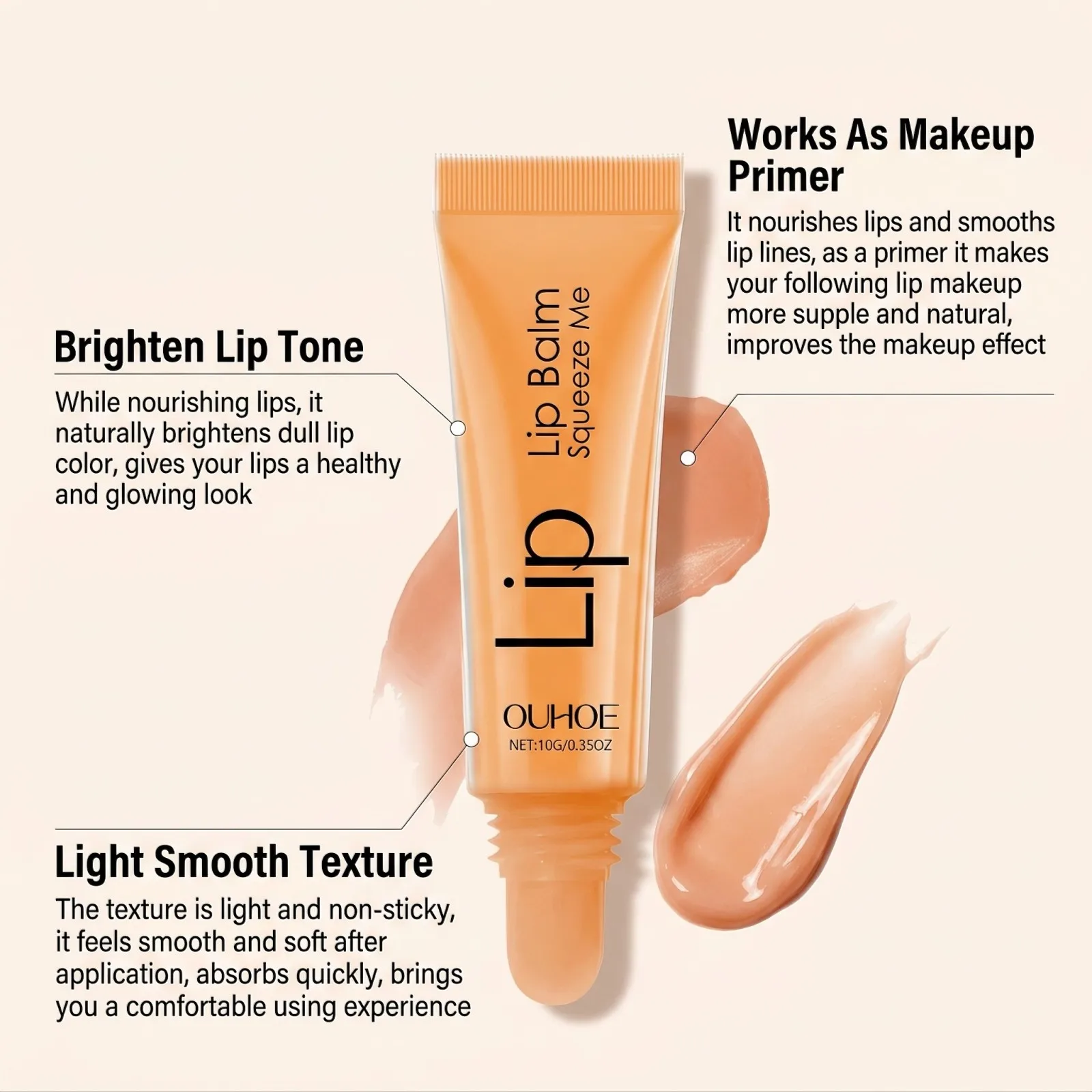 Moisturizing Lip Balm Hydrating Nourishing Dry Lips Care Natural Shine Daily Primer Long Lasting 10g