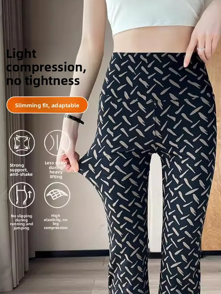 Faionable Yoga Hosen Hohe Taille Ausgestelltes Dünne Sommer Neue Sle Gedruckt Asymmetrische Starry ark frauen Casual Hosen