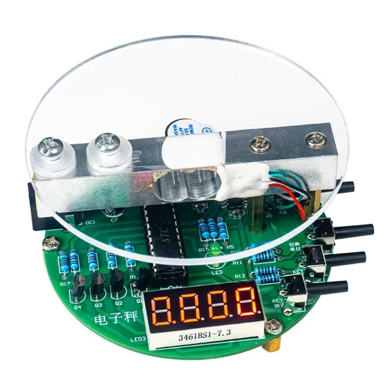 ABSU Electronic Scale DIY Kit,51 Microcontroller Soldering Practice Kit With Digital Tube Display HX711 Chip 5V