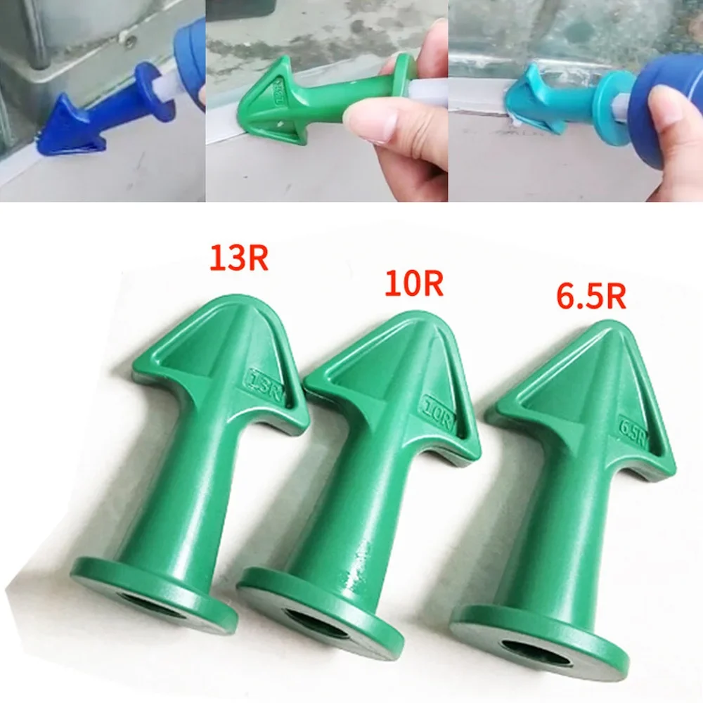 3pc Multi-functional Caulk Nozzle Scraper Plastic Sealant Finishing Grrout Floor Mould Removal for Silicone Sealant Nozzles Kit