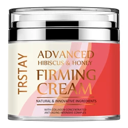 Neck & Face Firming Cream with Hibiscus and Honey: Anti-Aging Neck & Décolleté Moisturizer with Collagen Peptides- Day & Night S