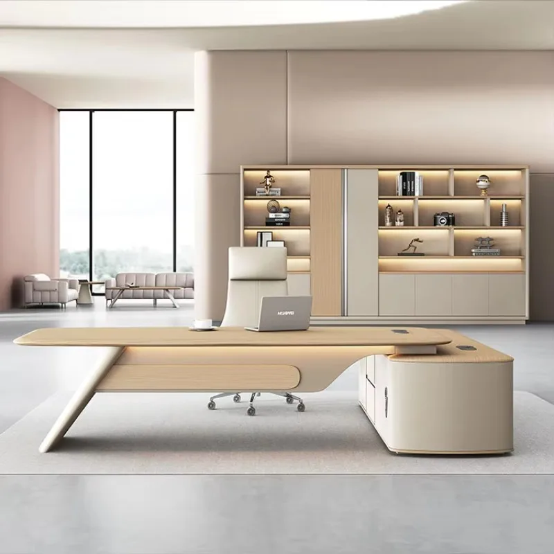 Liyu Modular Luxury Work Table Escritorio De Oficina Furniture L Shape Strong Mobilier Bureau Home Executive Boss Office Desk