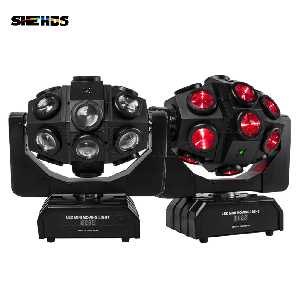 

SHEHDS 1/2PCS 18x12W Led Beam Bee Eye Moving Head Lighting RGBW 4IN1 DJ Light DMX512 For Disco Party Stage Light