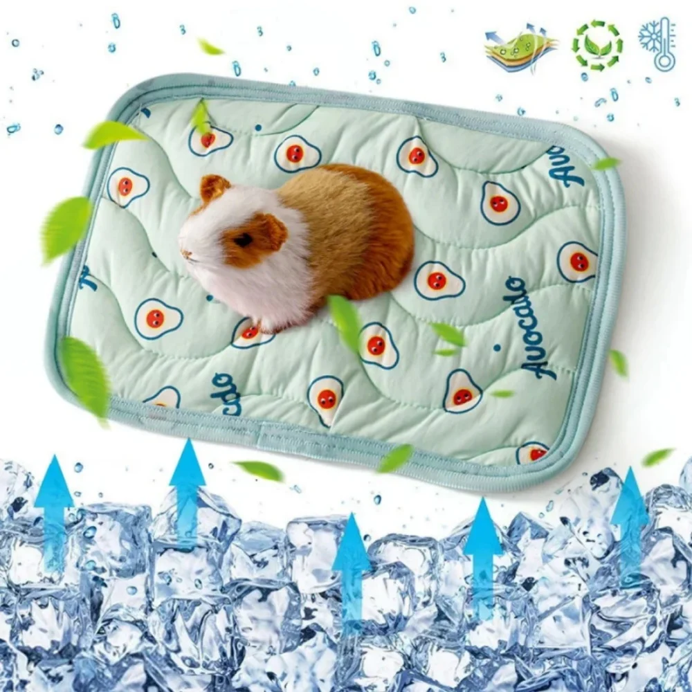 Almohadilla refrescante para hámster, estera refrescante para mascotas pequeñas, estera refrescante de seda helada para verano, estera refrescante para mascotas, estera para dormir para hámster, suministros para mascotas, colchón