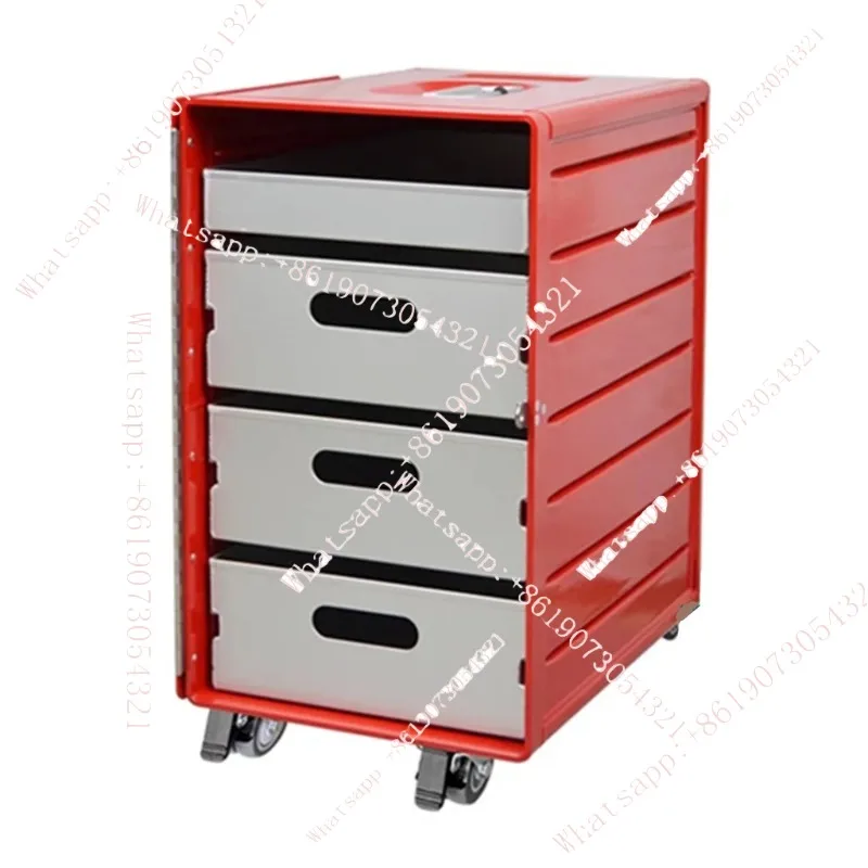 Aviation Aircraft Aluminum Trolley Cart With Drawers and Wheels