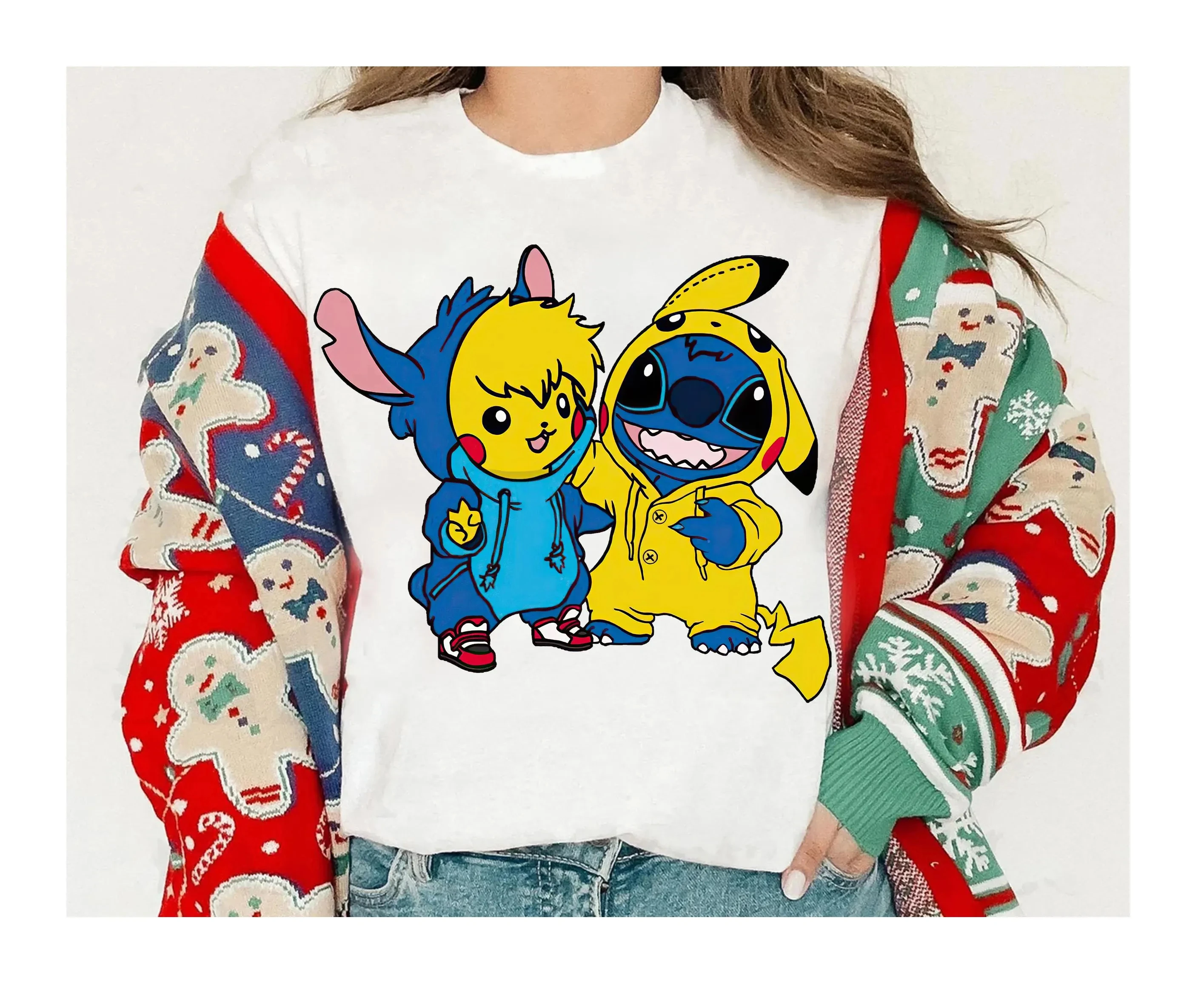 قمصان ديزني ستيتش آند فريندز، قمصان لطيفة ستيتش ليلو وستيتش هدايا رحلة ديزني لاند، قمصان عائلية، قمصان المملكة السحرية