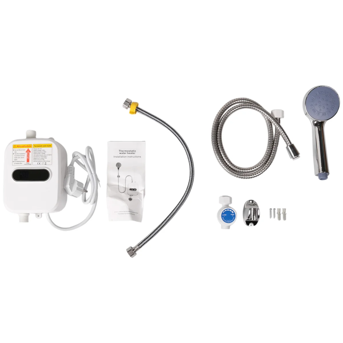 インスタント給湯器,バスルームの蛇口,シャワー,デジタルディスプレイ,EUプラグ,220v,3500w