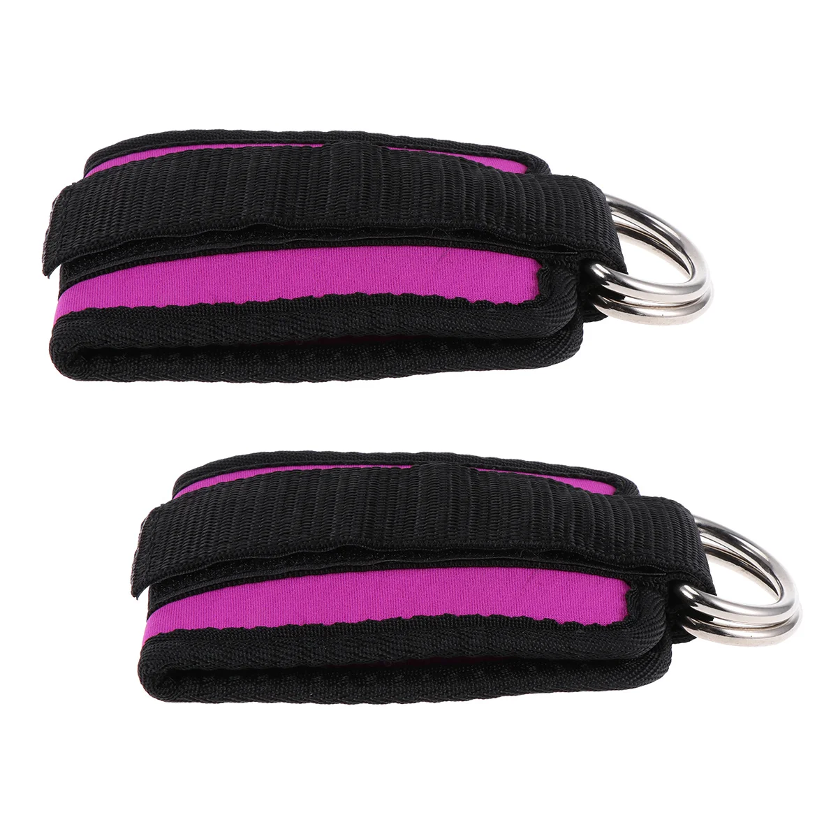 

2 pcs Ankle Straps For Cable Machines Double Reinforced D-Rings Adjustable Fitness Leg Cuffs Cotton Padded Ankle Straps