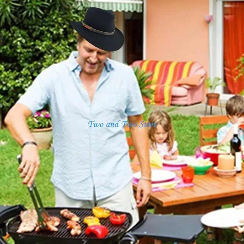 HX6F Sombrero Copa Homburg Lana Sombrero Porkpie Exótico Panamá Regalo Sorpresa para Novio