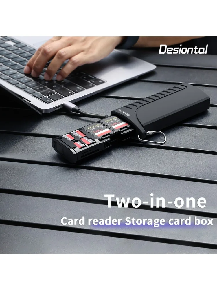 Lecteur de carte type-c USB 3.1 vers SD Micro SD TF, dispositif de carte mémoire, support de boîte de rangement de carte SD multifonction pour accessoires d'ordinateur portable