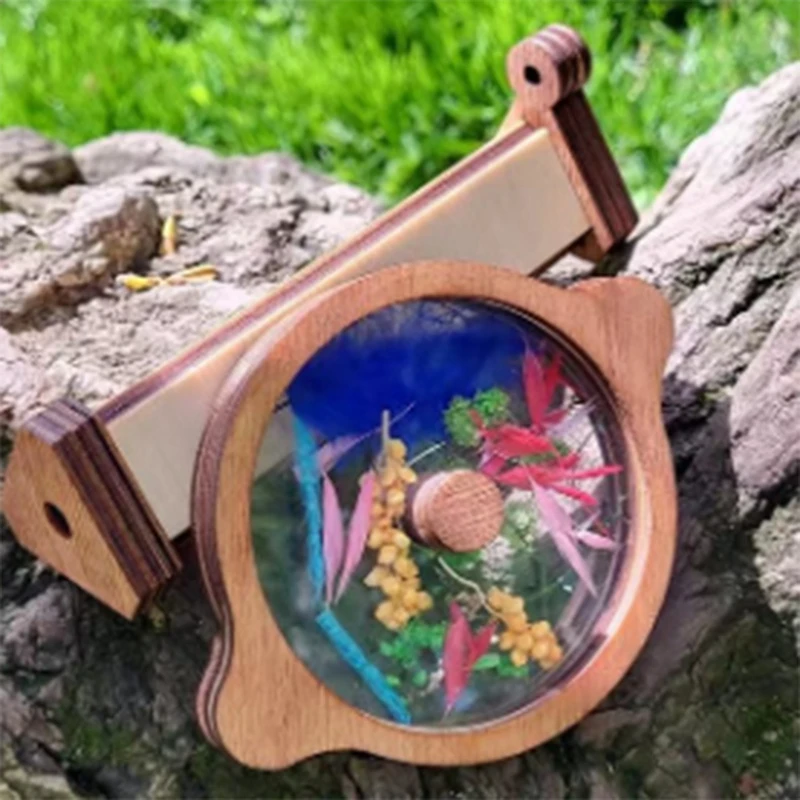 Wooden DIY Kaleidoscope Kit New For Kids Toddler Personalized Gifts Children Outdoor Toy Parent-Child Interactive Game