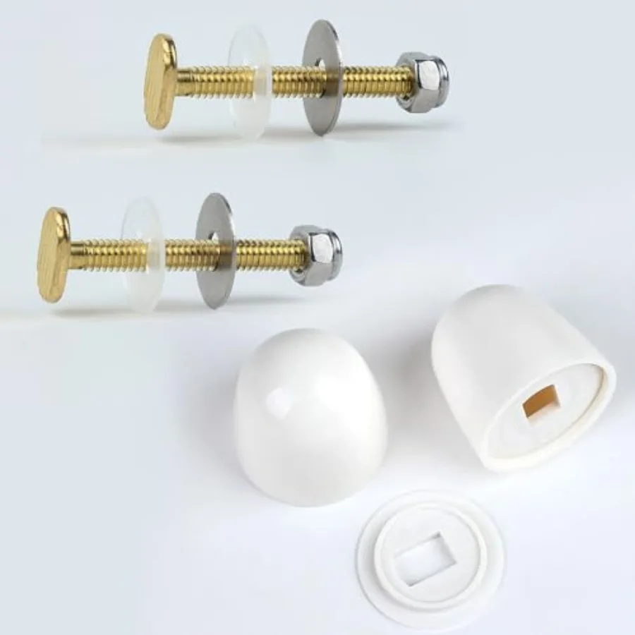 

Toilet Floor Bolts and caps Closet, Toilet Bowl to Floor Bolts Kits with washers and Cover Cap Decorative