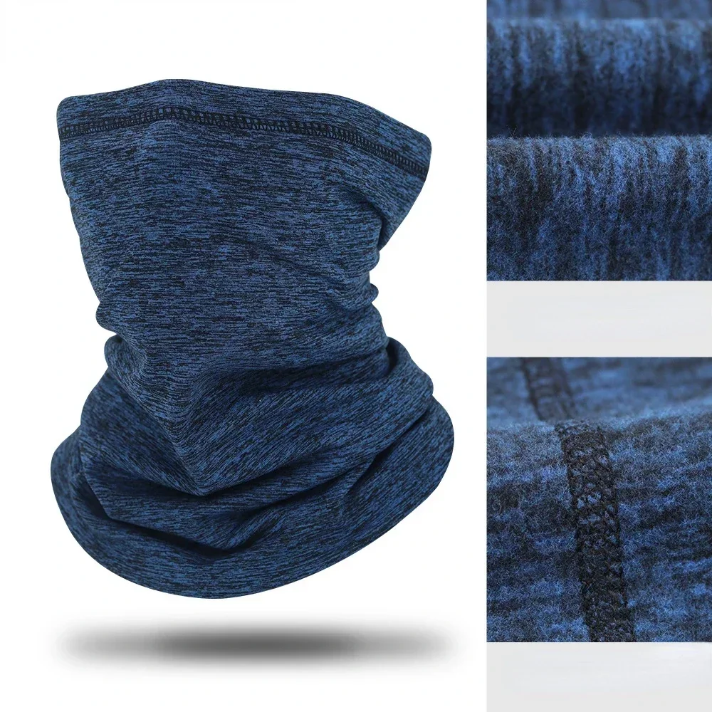2024 New Windproof Winter Men\'s Scarf Neck Warmer Tube Fleece Balaclava Ski Mask Motorcycles Cycling Camping Hiking Scarves