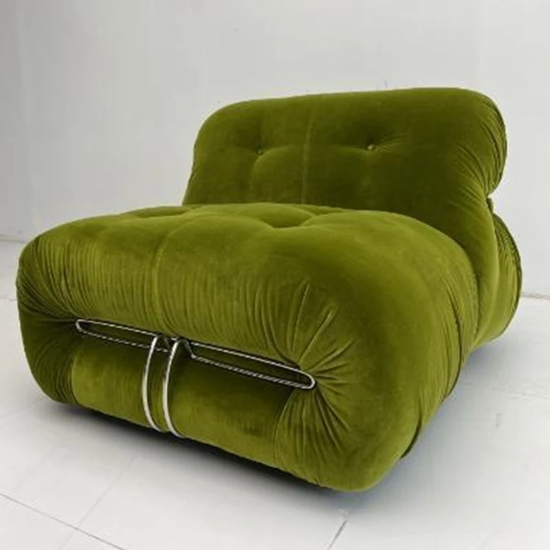 

Medieval style sofa living room small apartment retro light luxury casual lazy simple single sofa chair