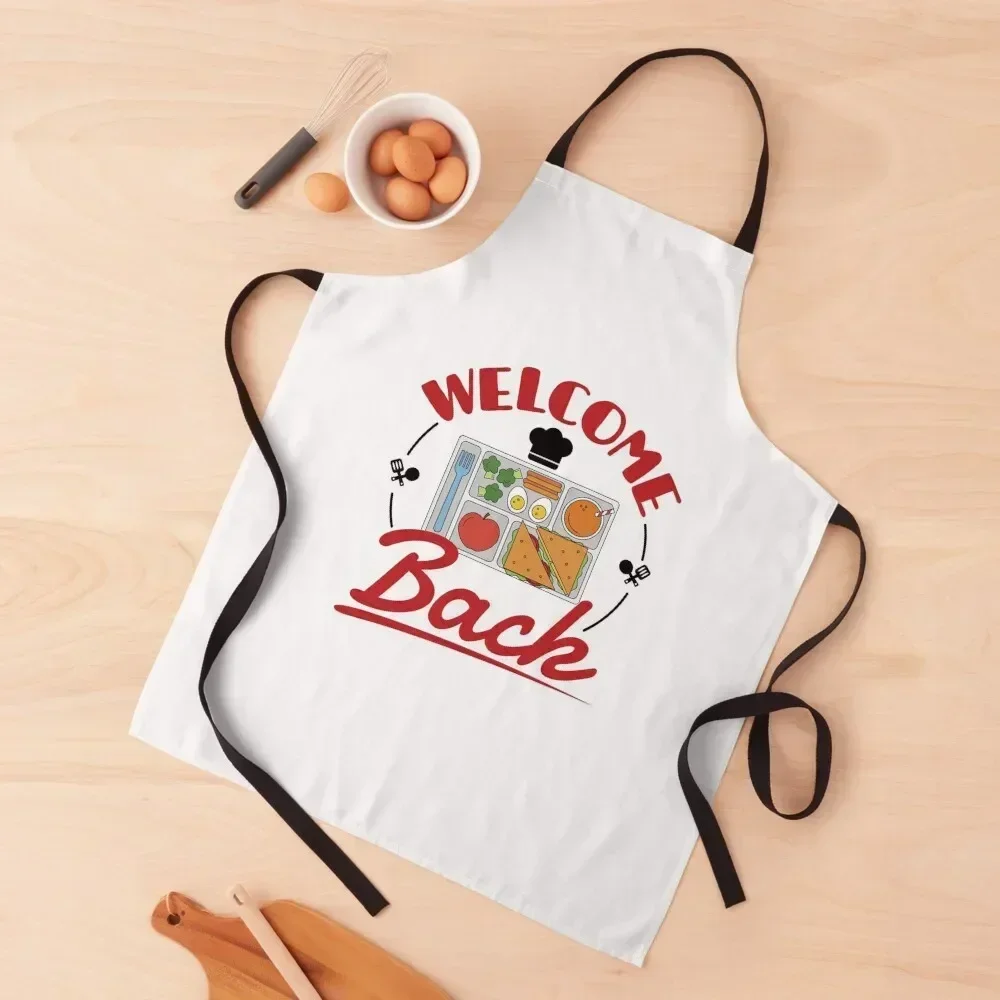 

Welcome Back to School Lunch Lady Apron Kitchen Man Women's Dress kitchen clothes for men Apron