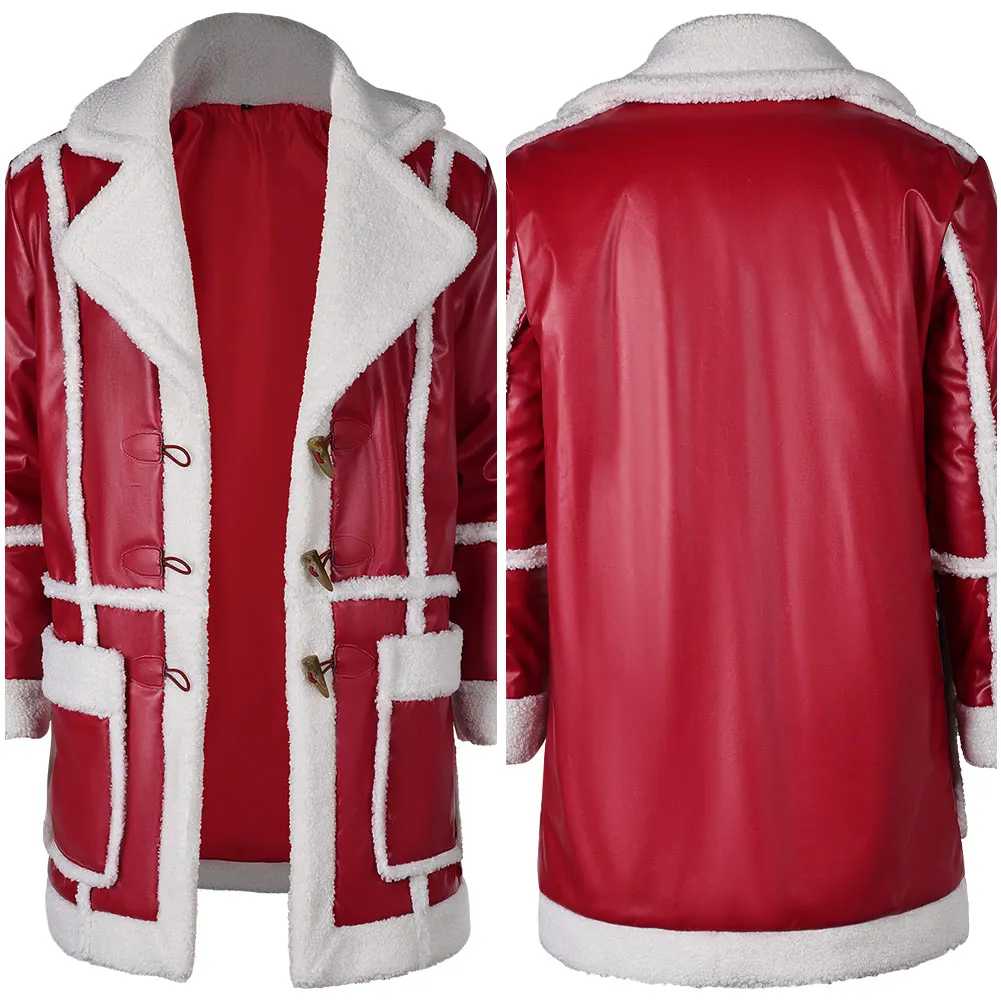 Adulto hombres Nick Cosplay Navidad chaqueta de cuero abrigo pantalones traje película rojo juego de rol un uniforme fiesta de Carnaval de Halloween