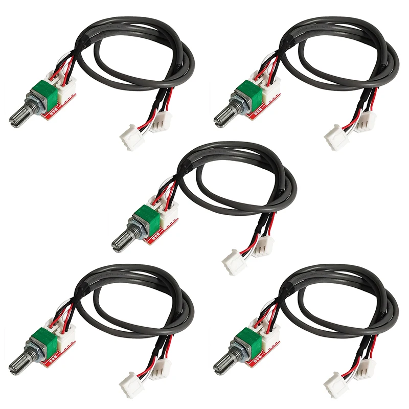 

5Pcs Volume potentiometer duplex 50K adapter board with 300mm shielded wire DIY audio power amplifier board module accessories