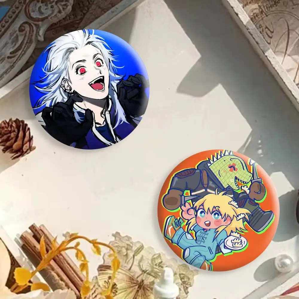 Nikaido Caiman Ebisu Round Snap-in Badges Creative Tinplate Button PinsBrooch Badge Clothes Backpack