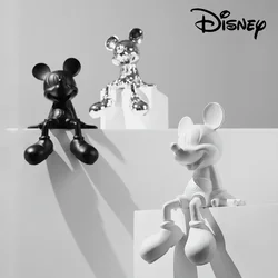 Disney Large Mickey Mouse Sitting Resin Movable Statue Series Model Collection Statue Doll Home Living Room Decoration Doll