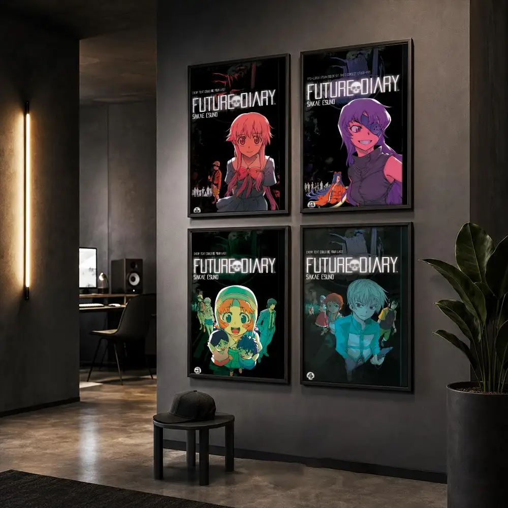 Anime M-Mirai Nikki The Future Diary Poster Wall Art Print Sticker for Bedroom Living Room Dorm Office Modern Home Decor