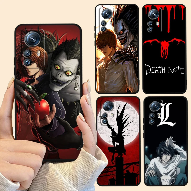 Anime D-Death N-Note Apple For Xiaomi Mi 14 13T 13 12T 12 11T 11i 11 10T 10 Pro Lite Ultra 5G Black Cover Phone Case