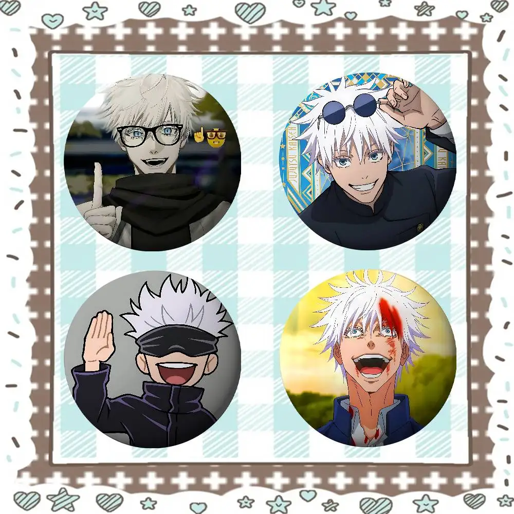 الكرتون G-Gojo Satoru شارات صفيح لينة زر دبوس بروش شارة معدنية مخصصة مجوهرات اكسسوارات قبعة حقيبة التلبيب