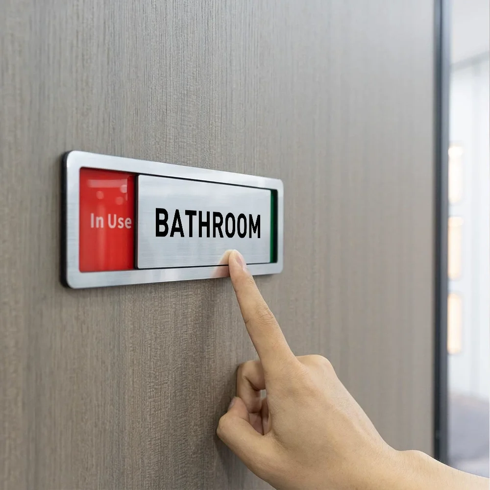 2Pcs Red Green In Use Available Privacy Door Signs For Conference Room Bathrooms Occupied Vacant Indicator Plaques Signage