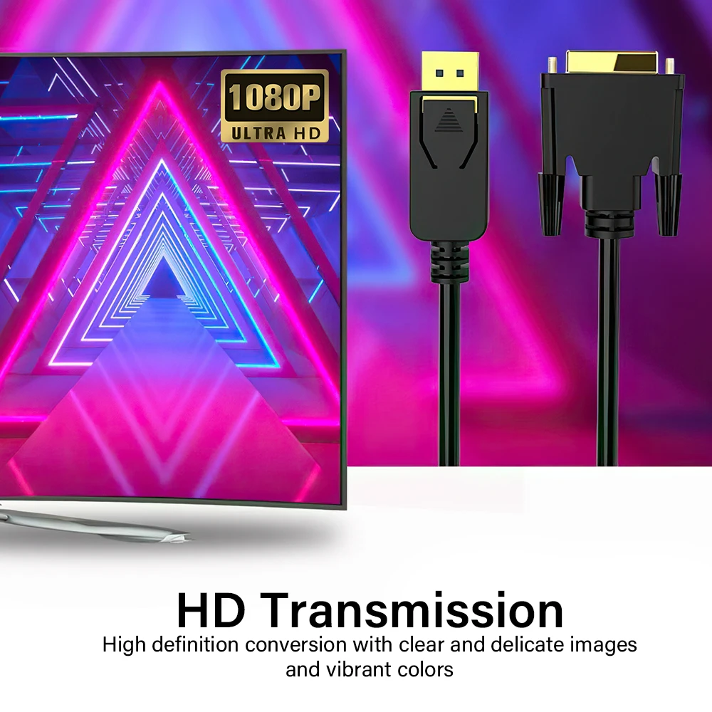 1.8M DisplayPort To HDMI Cable DP Male To Male VGA DVI HDMI Video Audio Cable 4K 1080P For Computer Laptop TV Projector Monitor image 4