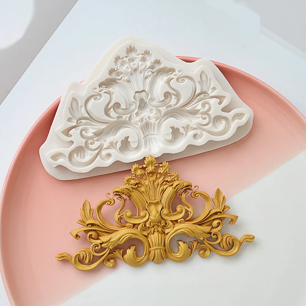 Silicone Mold Beautiful Lace Frame Kitchen Baking Tool DIY Cake Chocolate Lace Decoration Fondant Mold Products