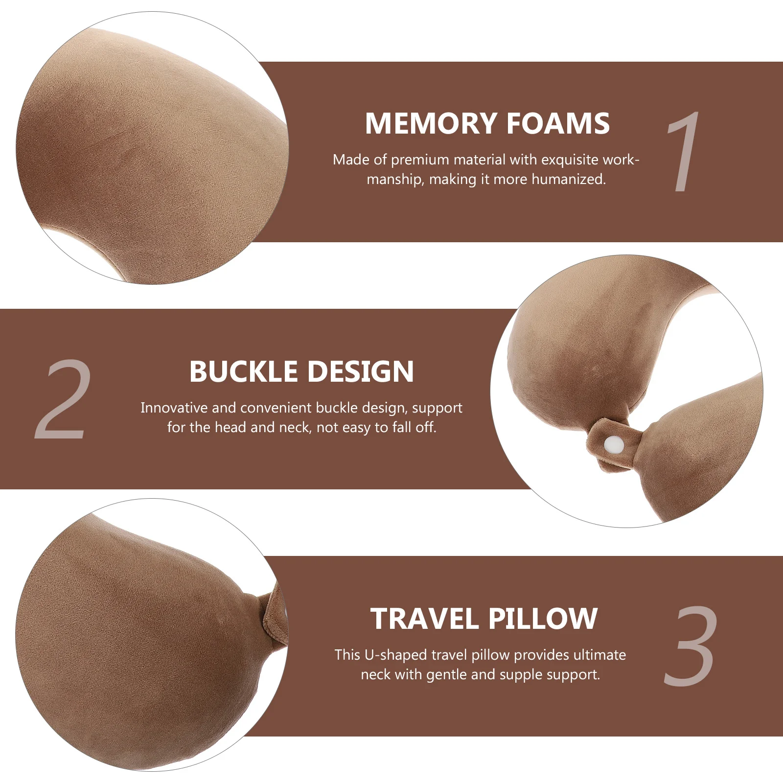 

-Shaped Neck Supporting Pillow Comfortable Airplane Pillow for Travel U Shaped Cushion Neck Supportor