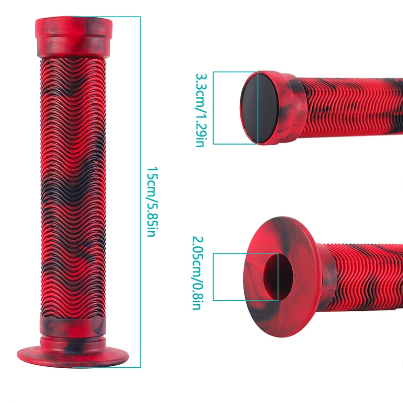 1 Pair Bicycle Handlebar Grips Soft Longneck Bars Bike Rubber Handle Grips For 22.2mm Handlebar Tricycle Wheel Chair Mountain