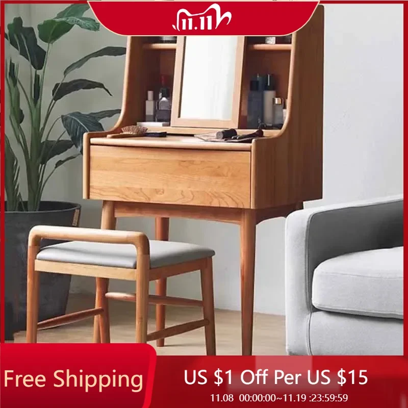 

Nordic Girl Bedroom Dresser Eithe Drawers Stool Living Room Mirror Dressing Table Storage Small Comoda Pra Quarto Furniture
