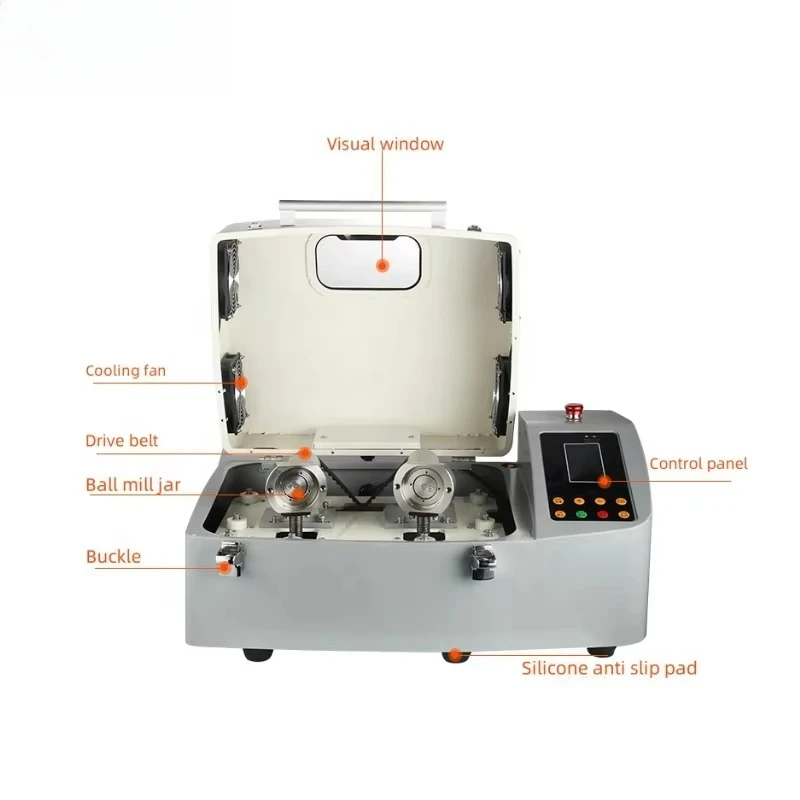 Dry Wet Atmosphere Grinding Lab Ball Mill Experimental 3D Vibrating Ball Mill With 2 Nylon Stainless Steel Jars