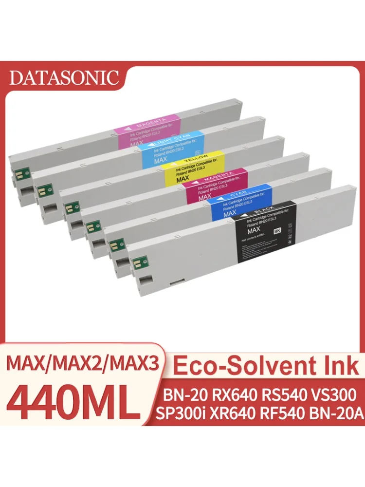 Wkład z tuszem ekosolwentowym 440ML ECO-SOL MAX MAX2 MAX3 kompatybilny z drukarkami Roland BN-20 SP300 VS-300i RS540 XR-540 SP540V 20A — zdjęcie produktu 7