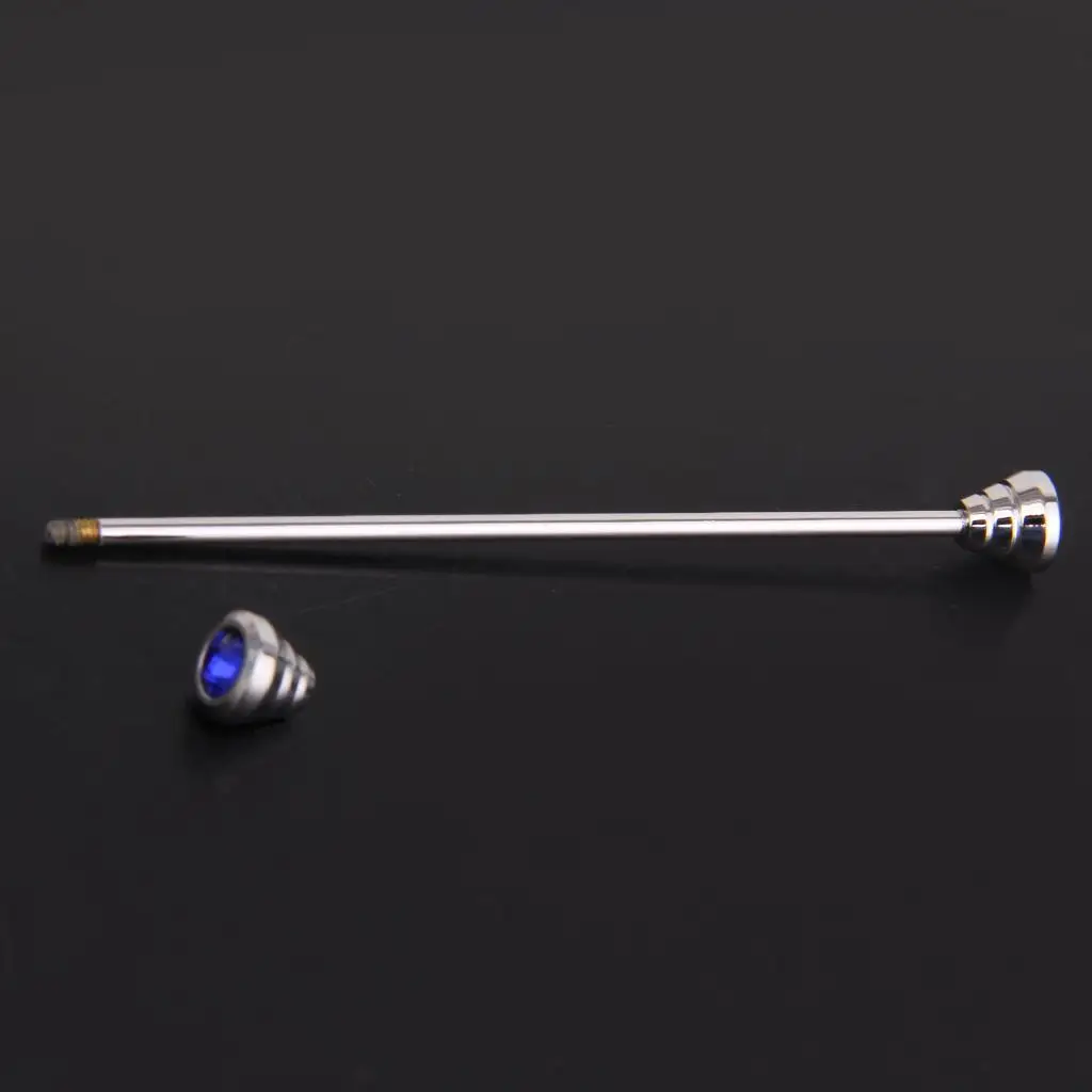 Men's Tie Clip with Blue Rhinestone Silver Necktie Clasp Brooch Pin Luxury Accent for Shirt Collars