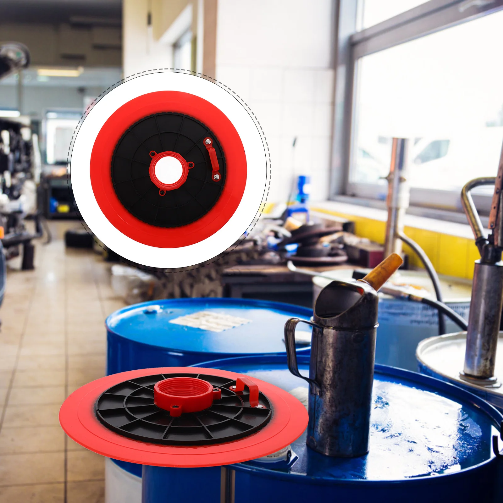 

1Set Universal Car Grease Oil Suction Pan Manual Lubricating Oil Pan Grease Barrel Cover Leakproof Suction Tool for Auto Repair