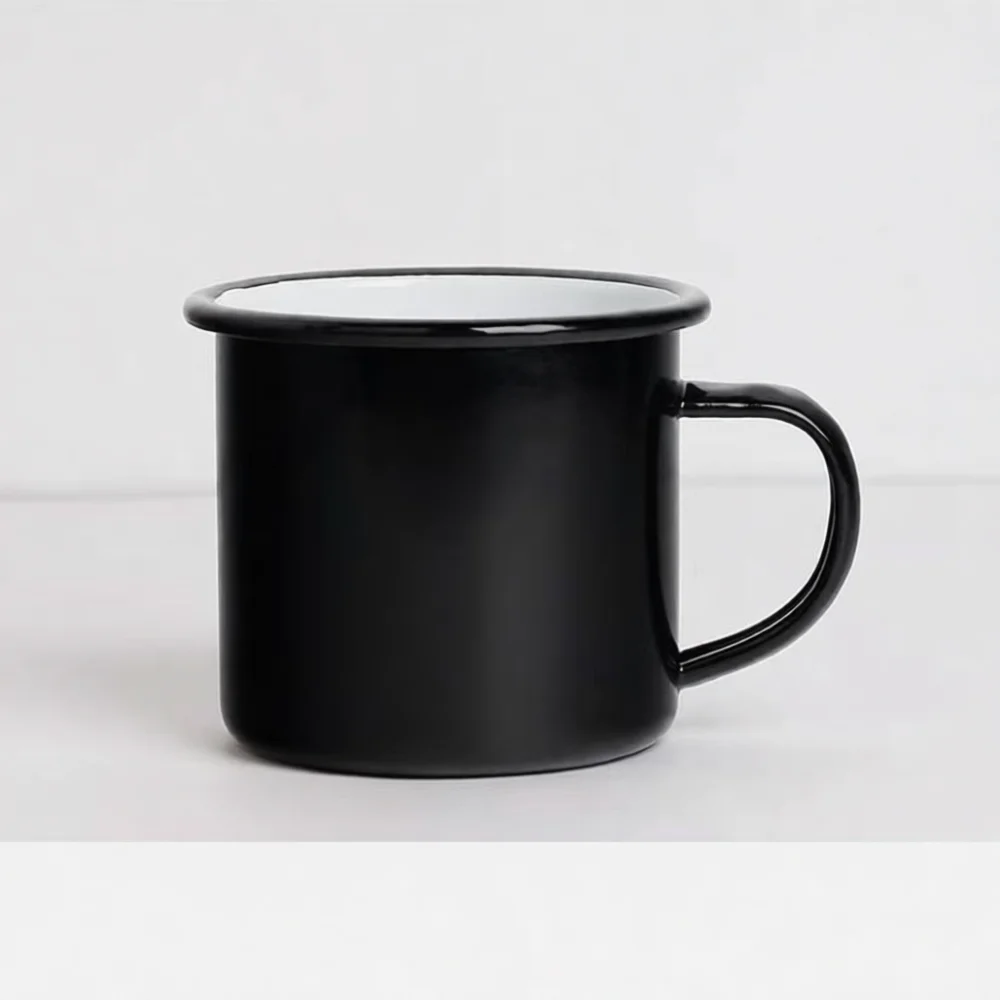 8cm Retro Enamel Mug Thickened Metal Cup Vintage Style Drinkingware Personalized Logo Custom Gift Coffee Milk Tea Mugs