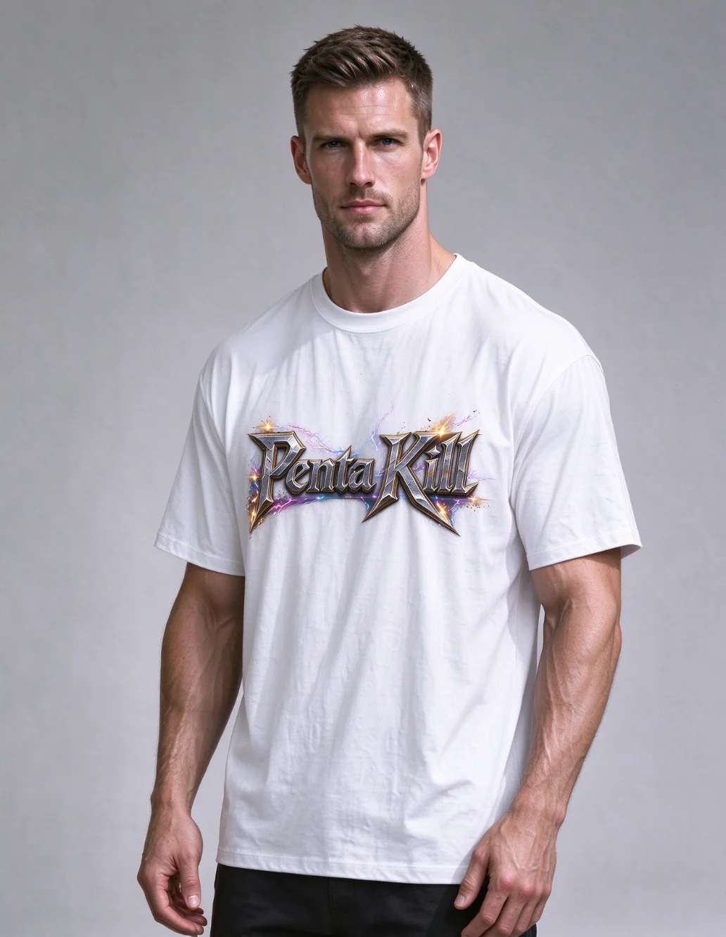 Penta Kill Gaming T-Shirt | Unisex Crew Neck Short Sleeve Tee For League Gamers, Esports Fan Gift