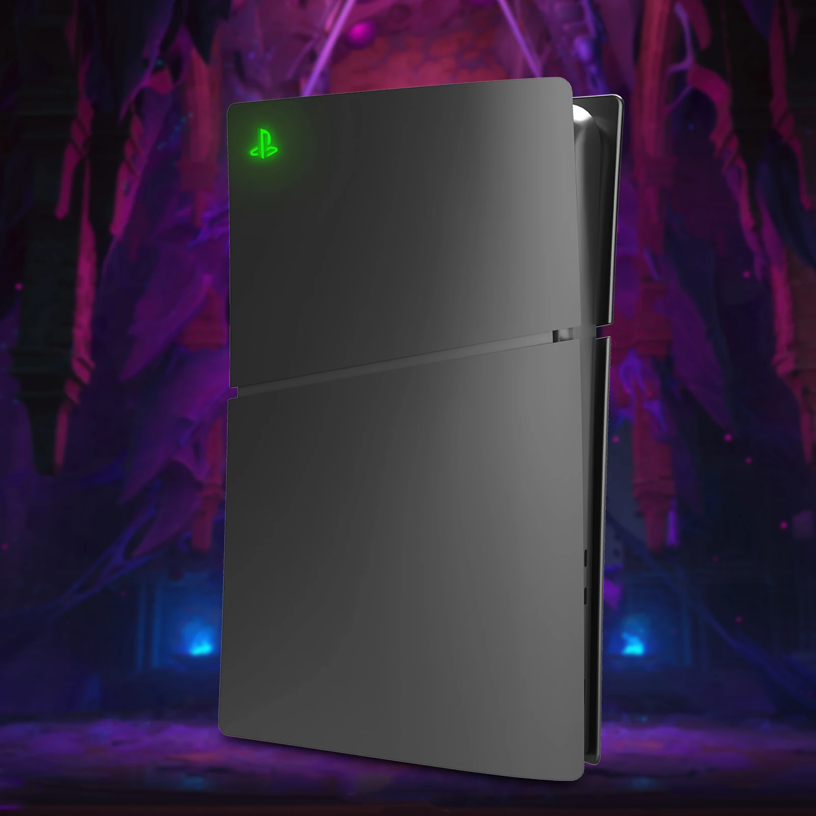 RGB Logo LED Light for PS5 Slim/Pro Console Illuminated LED Logo with Music Sync DIY Decoration for Playstation5 Slim/PS5 Pro