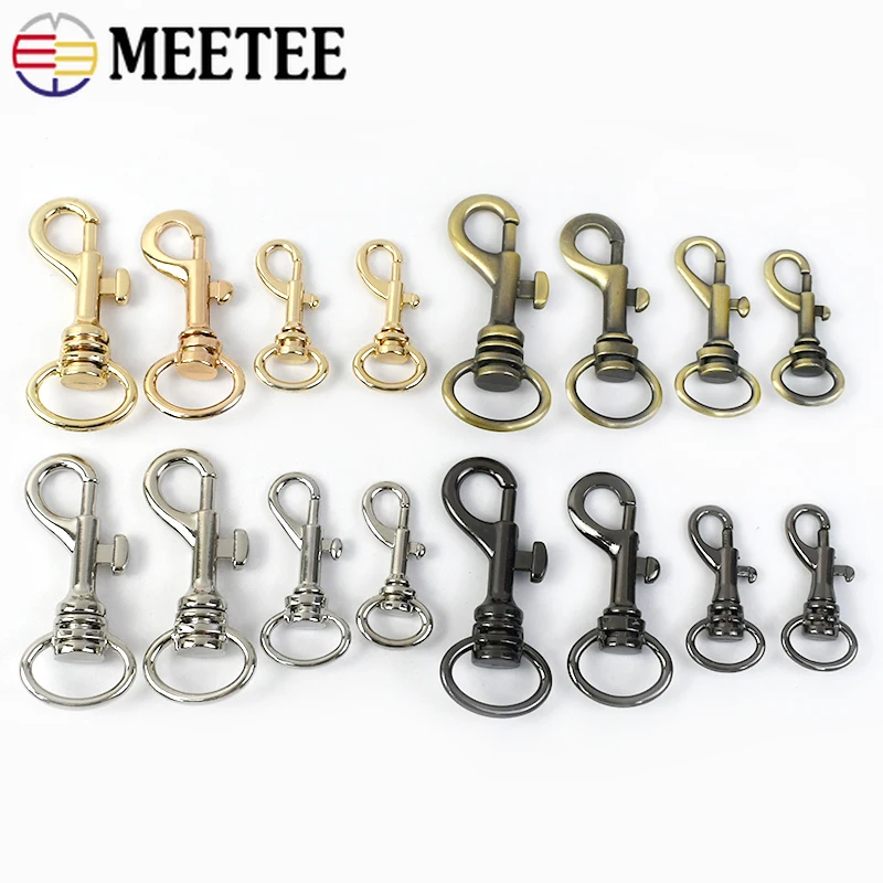 

5/10Pcs Meetee 13-20mm Metal Strap Buckle Bag Lobster Clasp Webbing Swivel Snap Hook Keychain Trigger Clips Buckles Hardware